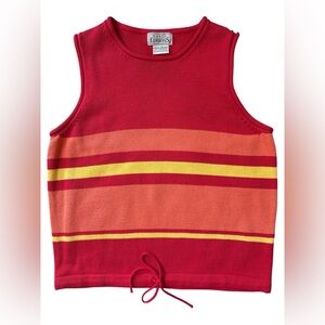 Sleeveless Sweater Vest Women’s Large Basic Editions EUC Cotton